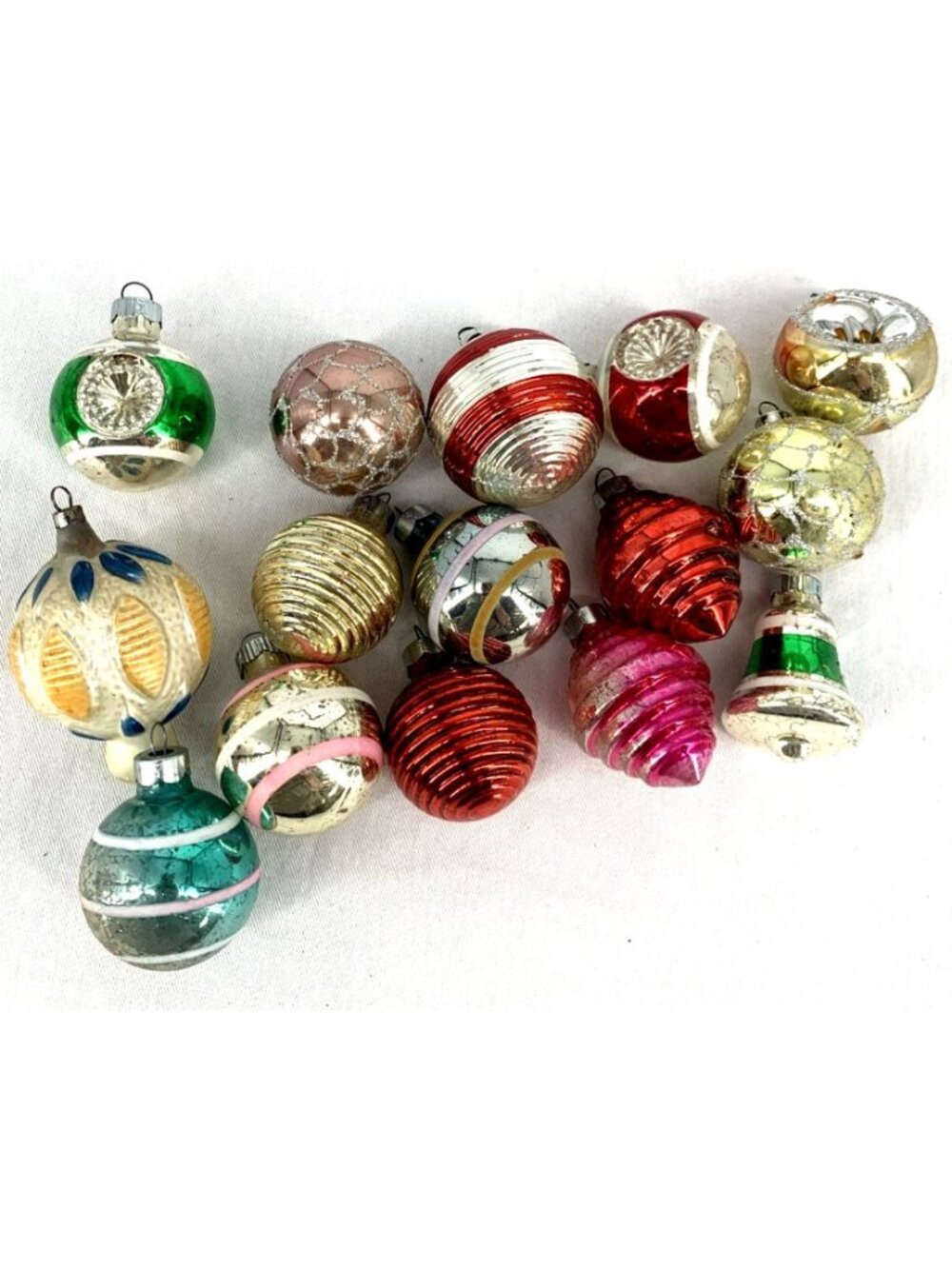 Vintage Christmas Ornaments Glass Made USA West Germany Mercury Lot of 15